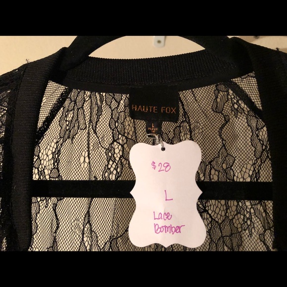 Lace Bomber Jacket - Picture 1 of 5